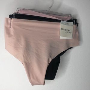 Tranquil & True 3Pack Plus Size Thong Underwear Matte Micro Laser Bonded